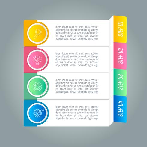 infographic ontwerp bedrijfsconcept met 4 opties. vector