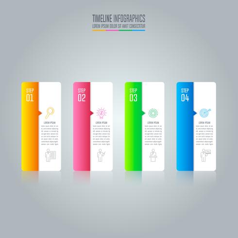 infographic ontwerp bedrijfsconcept met 4 opties. vector