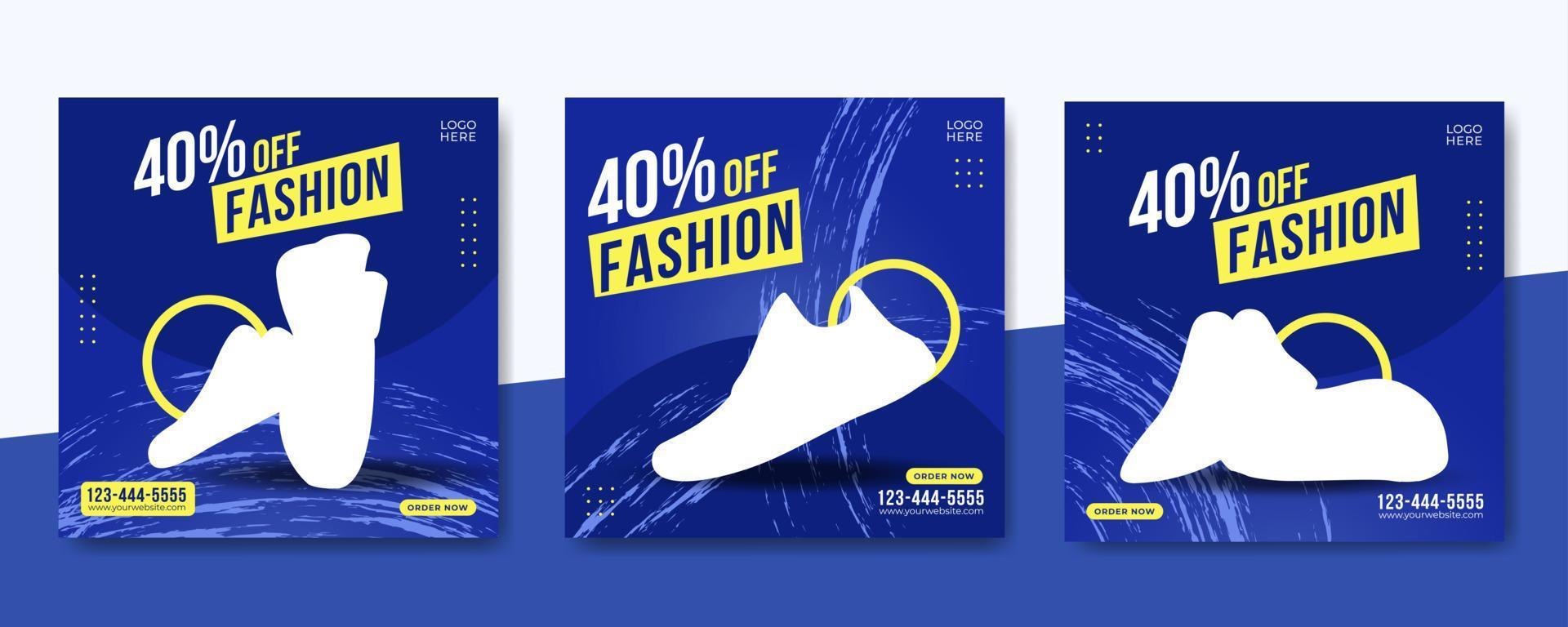 sport mode schoenen merk product social media banner post-sjabloon vector