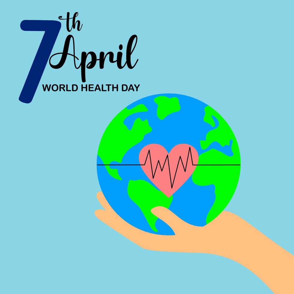 wereldgezondheidsdag, gezonde levensstijl, . vectorillustratie van Wereldgezondheidsdag, internationaal evenement. elk jaar op 7 april. vector
