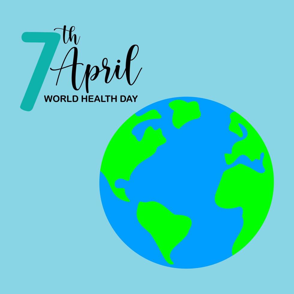 wereldgezondheidsdag, gezonde levensstijl, . vectorillustratie van Wereldgezondheidsdag, internationaal evenement. elk jaar op 7 april. vector