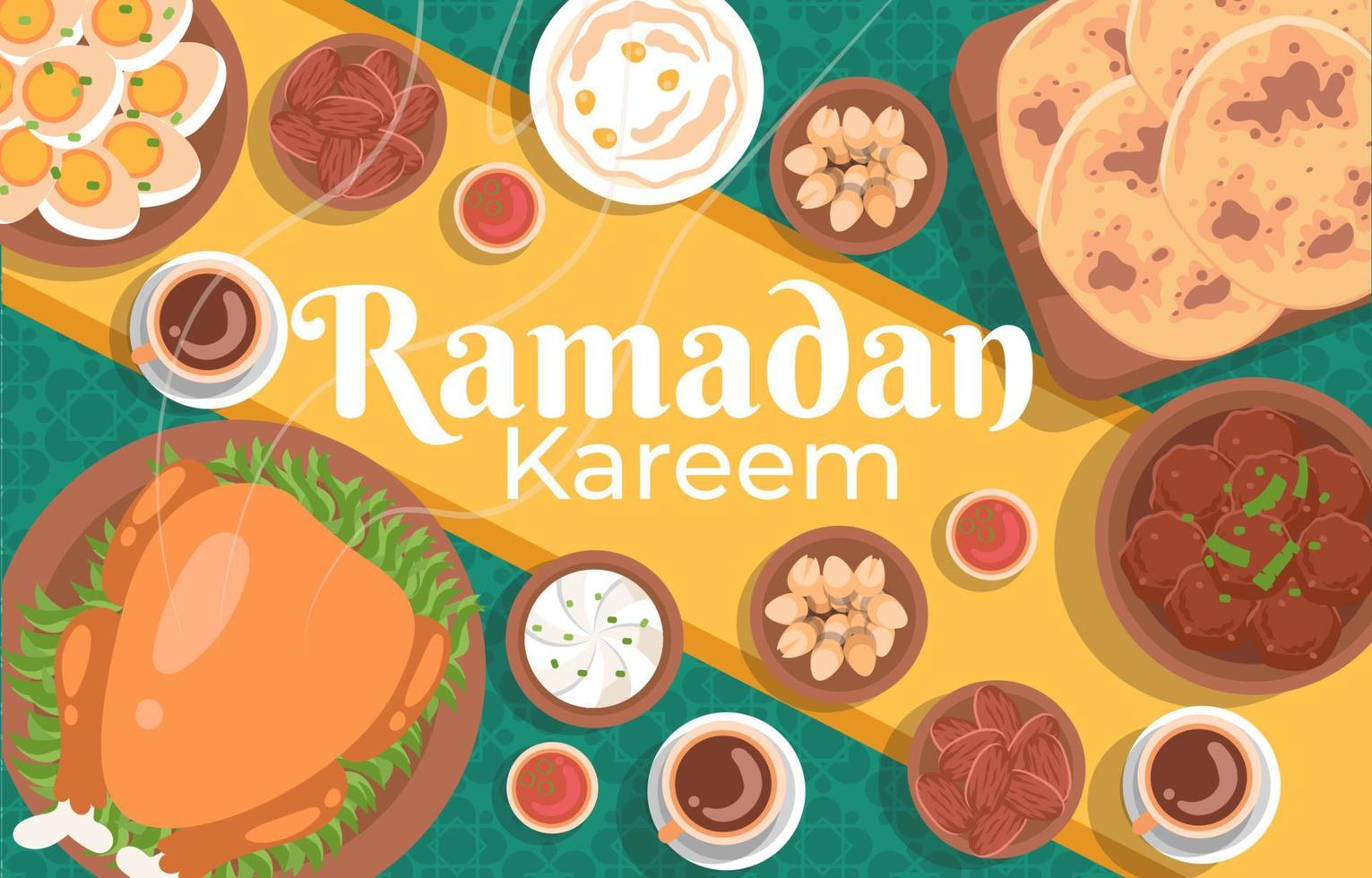 iftar eten van ramadan vector