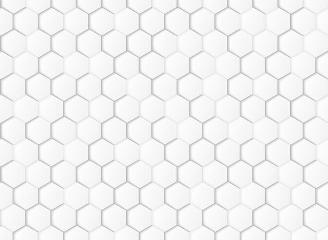 Het abstracte document van het gradiënt witte en grijze hexagonale geometrische gesneden achtergrond. illustratie vector eps10