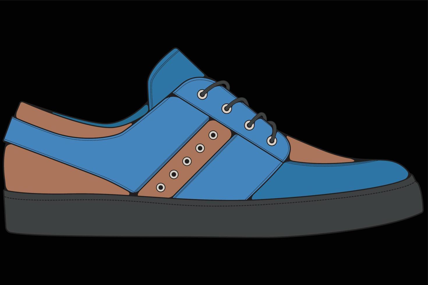 vector sneakers schoenen voor opleiding, hardloopschoen vectorillustratie. sportschoenen kleur vol.