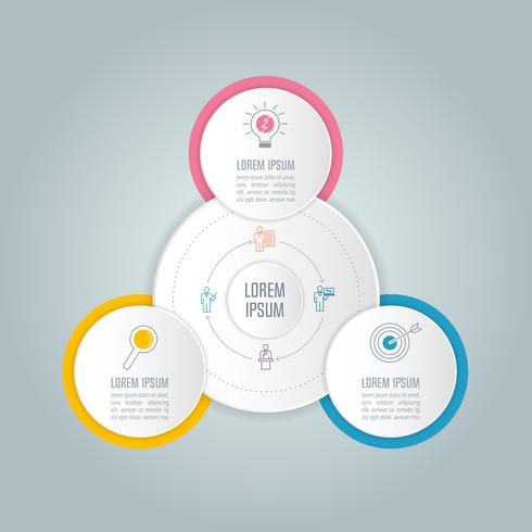 infographic ontwerp bedrijfsconcept met 3 opties. vector