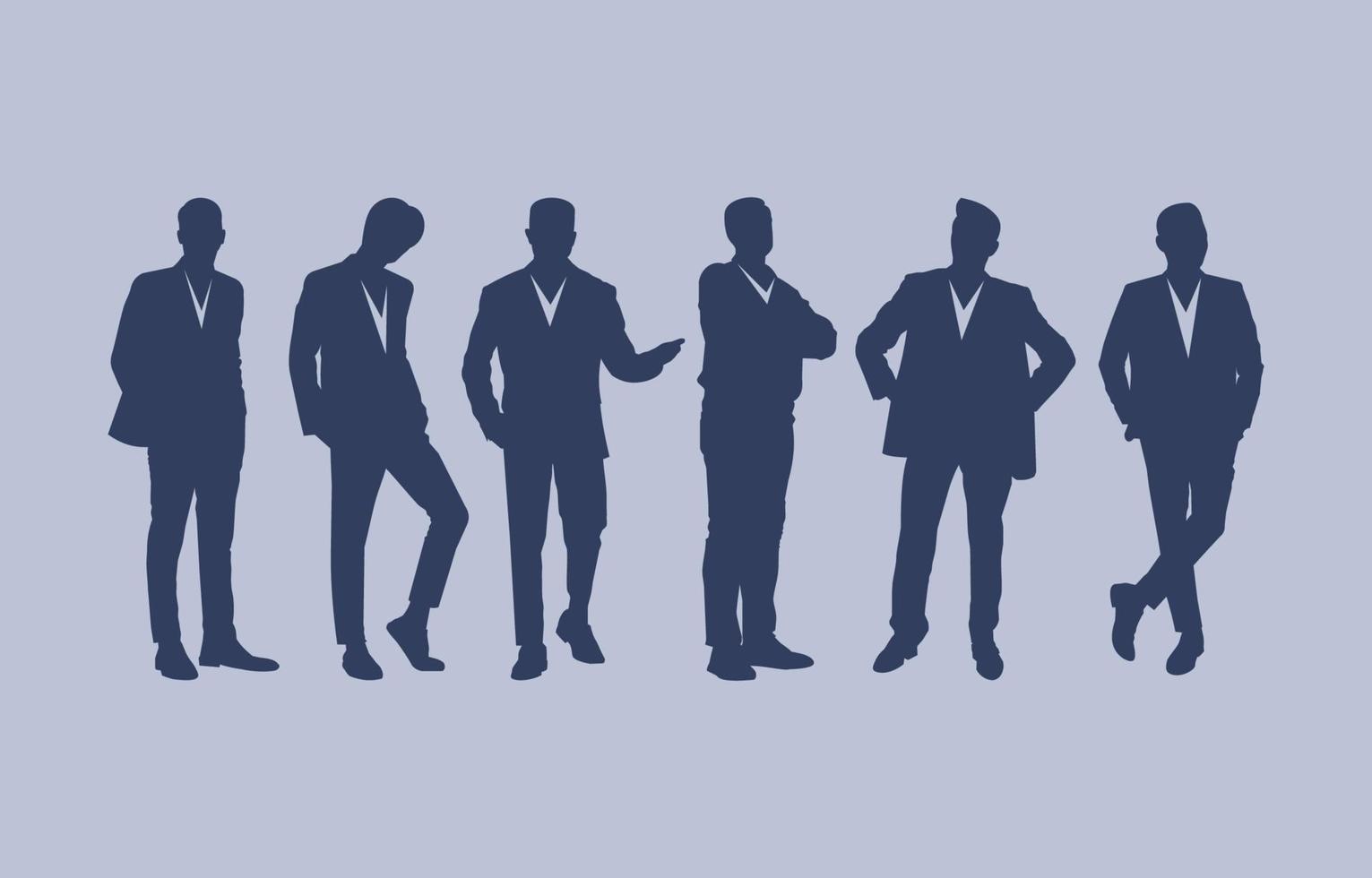 zakenmensen silhouetten mannen karakterverzameling vector