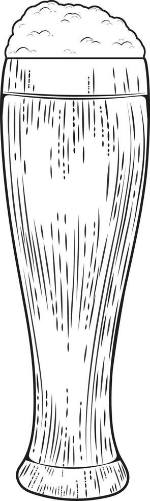 schetstekening van een glas en een mok met bier. vector