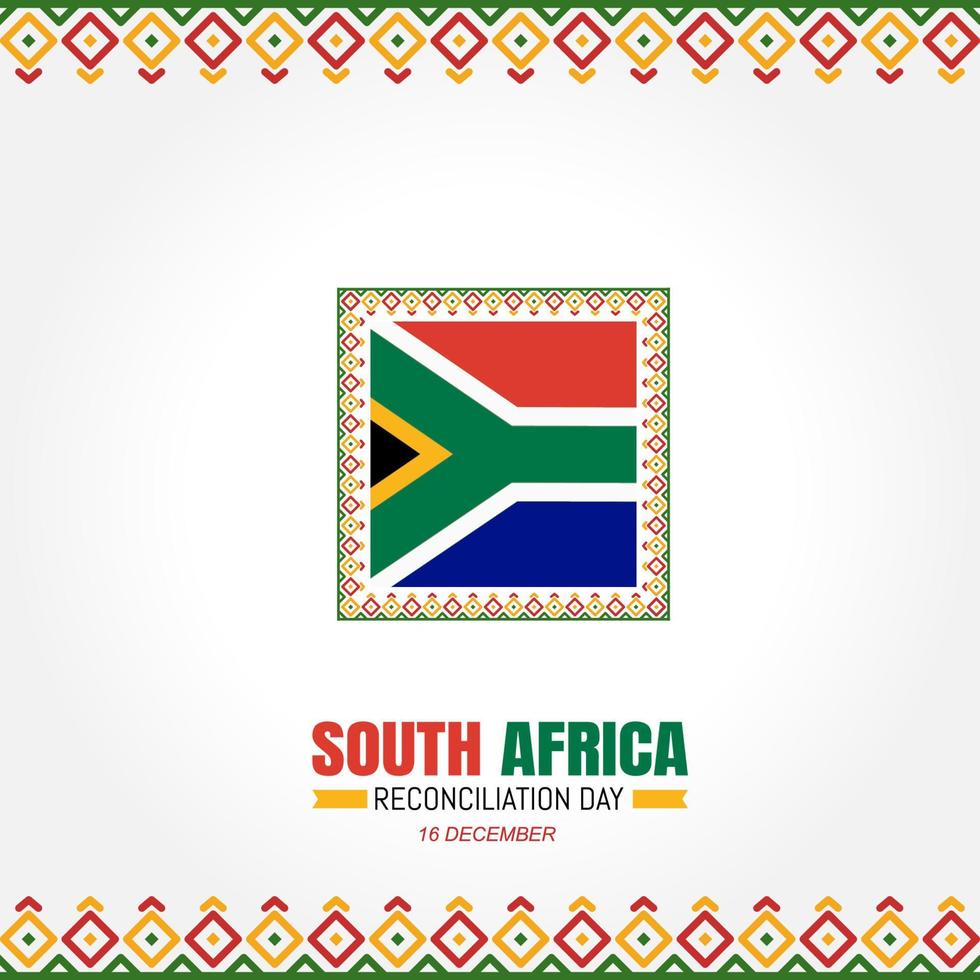 Zuid-Afrika verzoening dag ontwerpsjabloon. vector illustratie