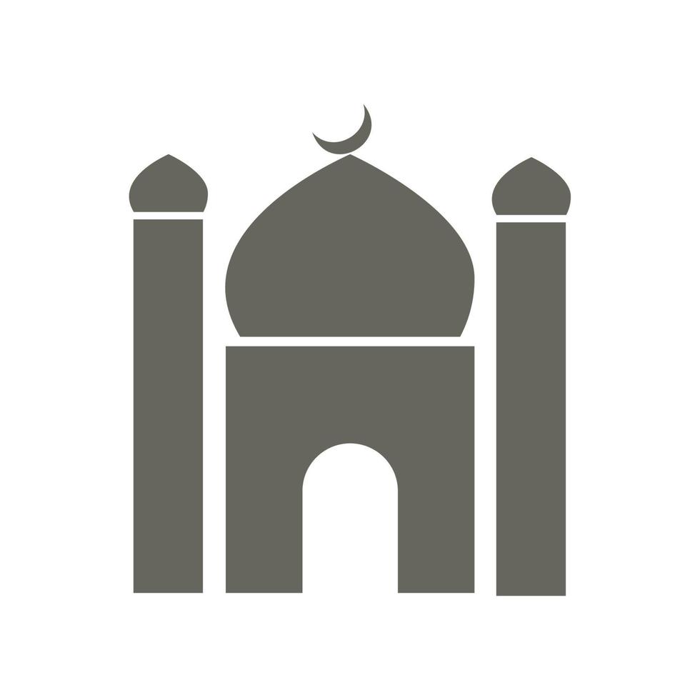 moskee pictogram vector. om de maand ramadan en eid al-fitr . te verwelkomen vector