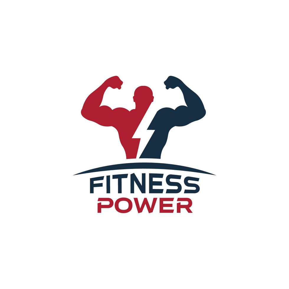 fitness power vector logo ontwerpsjabloon, ontwerp voor gym en fitness vector