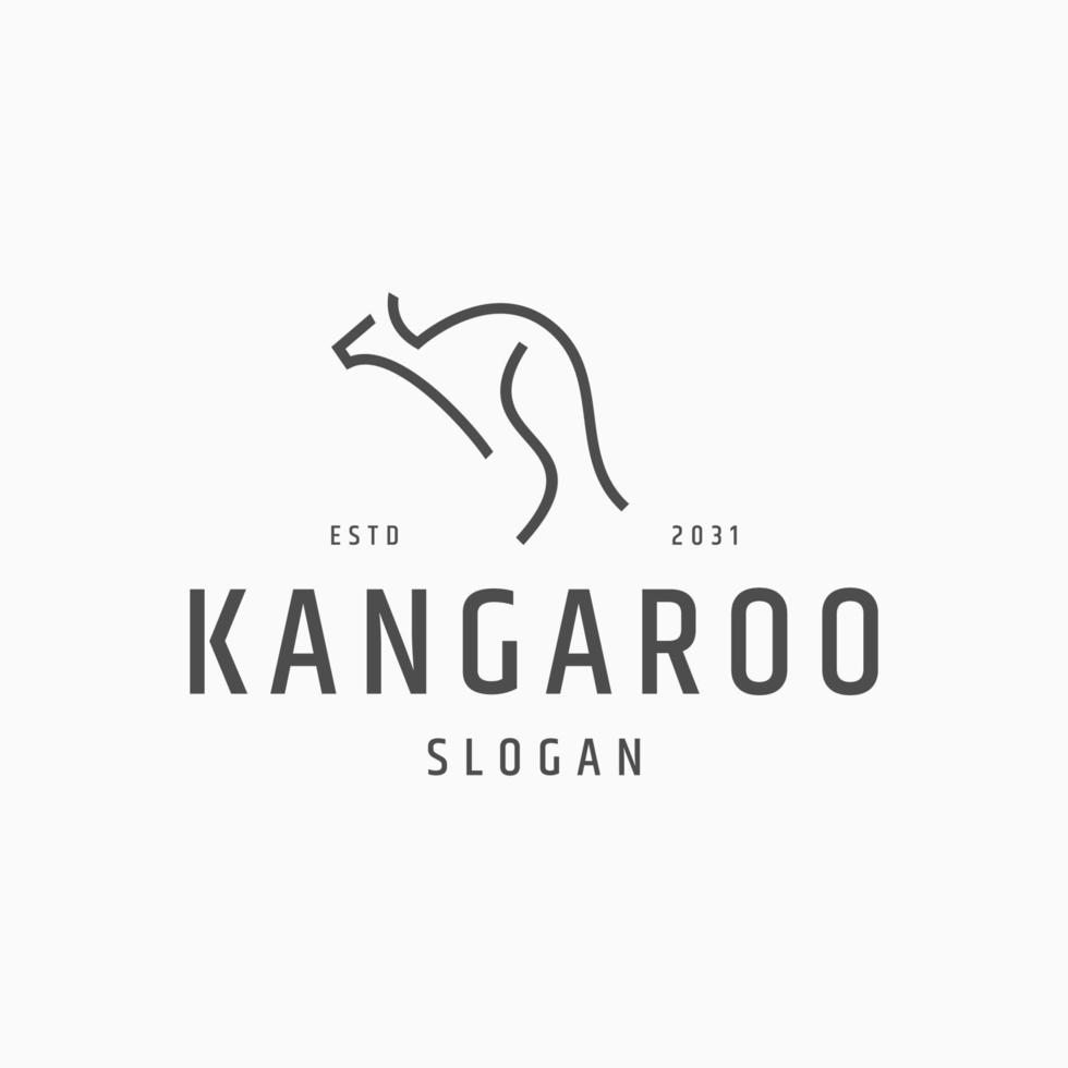 kangoeroe logo pictogram ontwerpsjabloon vector