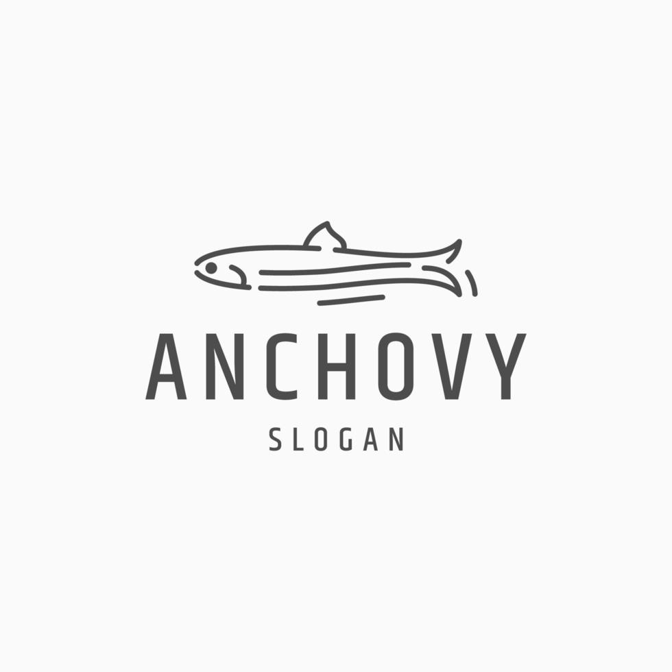 ansjovis logo pictogram ontwerpsjabloon vector