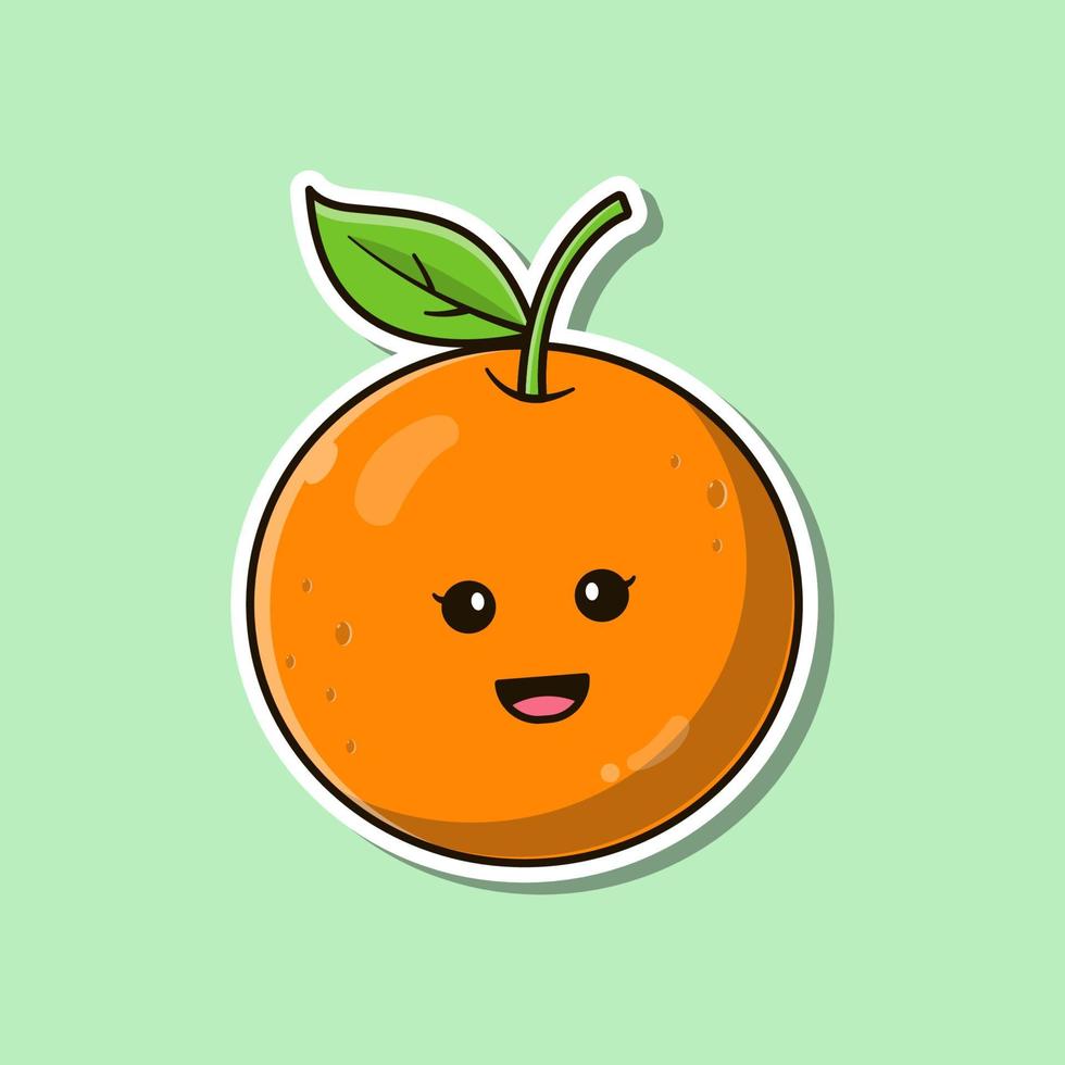 schattige oranje illustratie vector