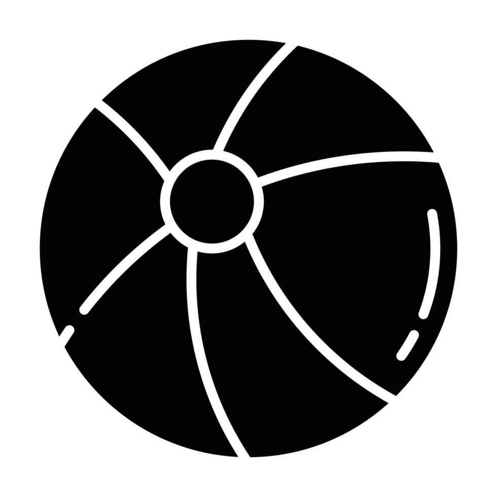 strandbal glyph icoon vector