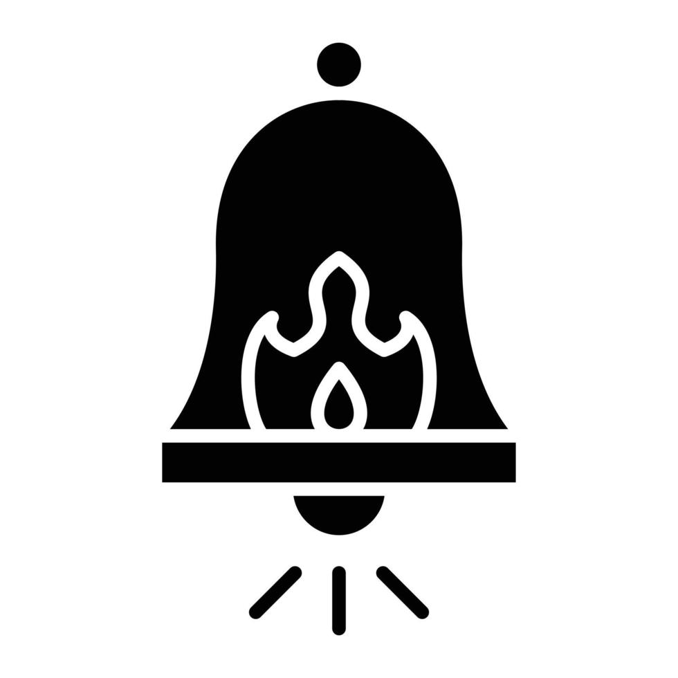 brandweerman bel glyph icon vector