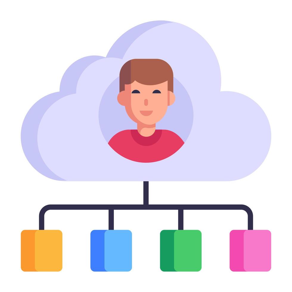 cloudnetwerk en cloudautomatisering vector