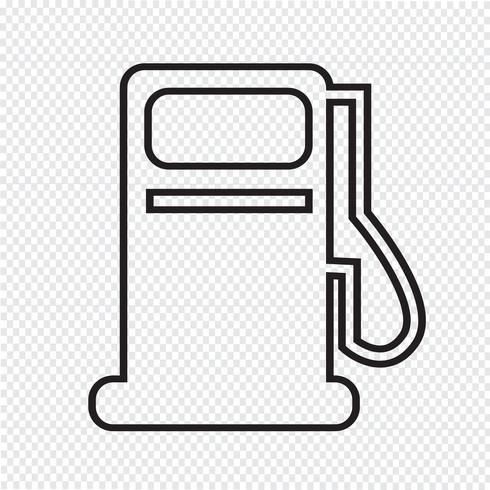 Benzinepomp pictogram, olie station pictogram vector