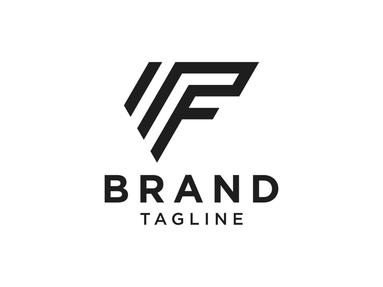 abstracte eerste letter f logo stijl geïsoleerd op een witte achtergrond. platte vector logo-ontwerpsjabloon sjabloon.