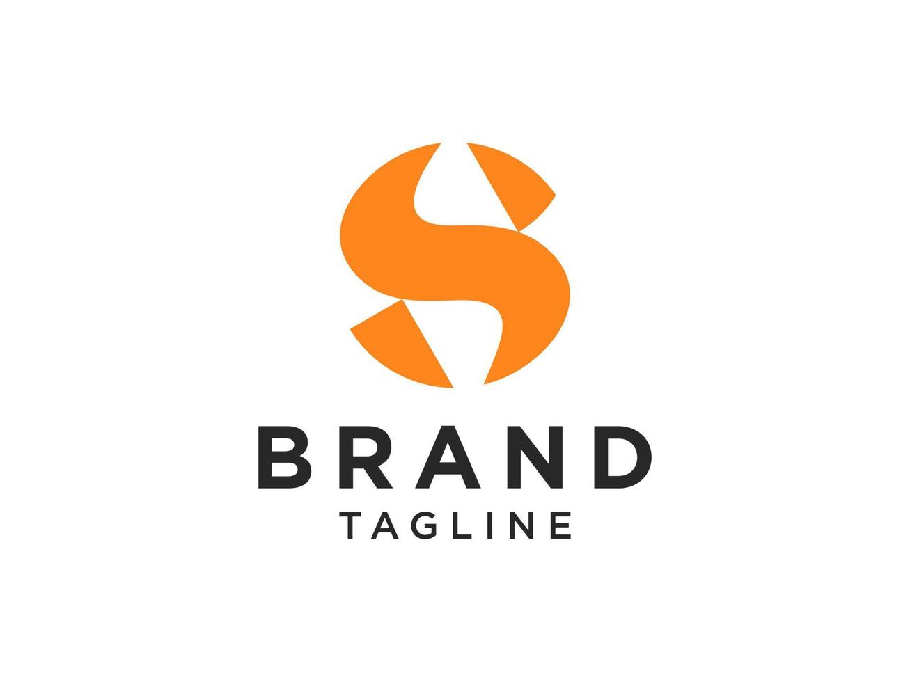 abstracte eerste letter s-logo. radiale lijn geïsoleerd op een witte achtergrond. platte vector logo ontwerpsjabloon element