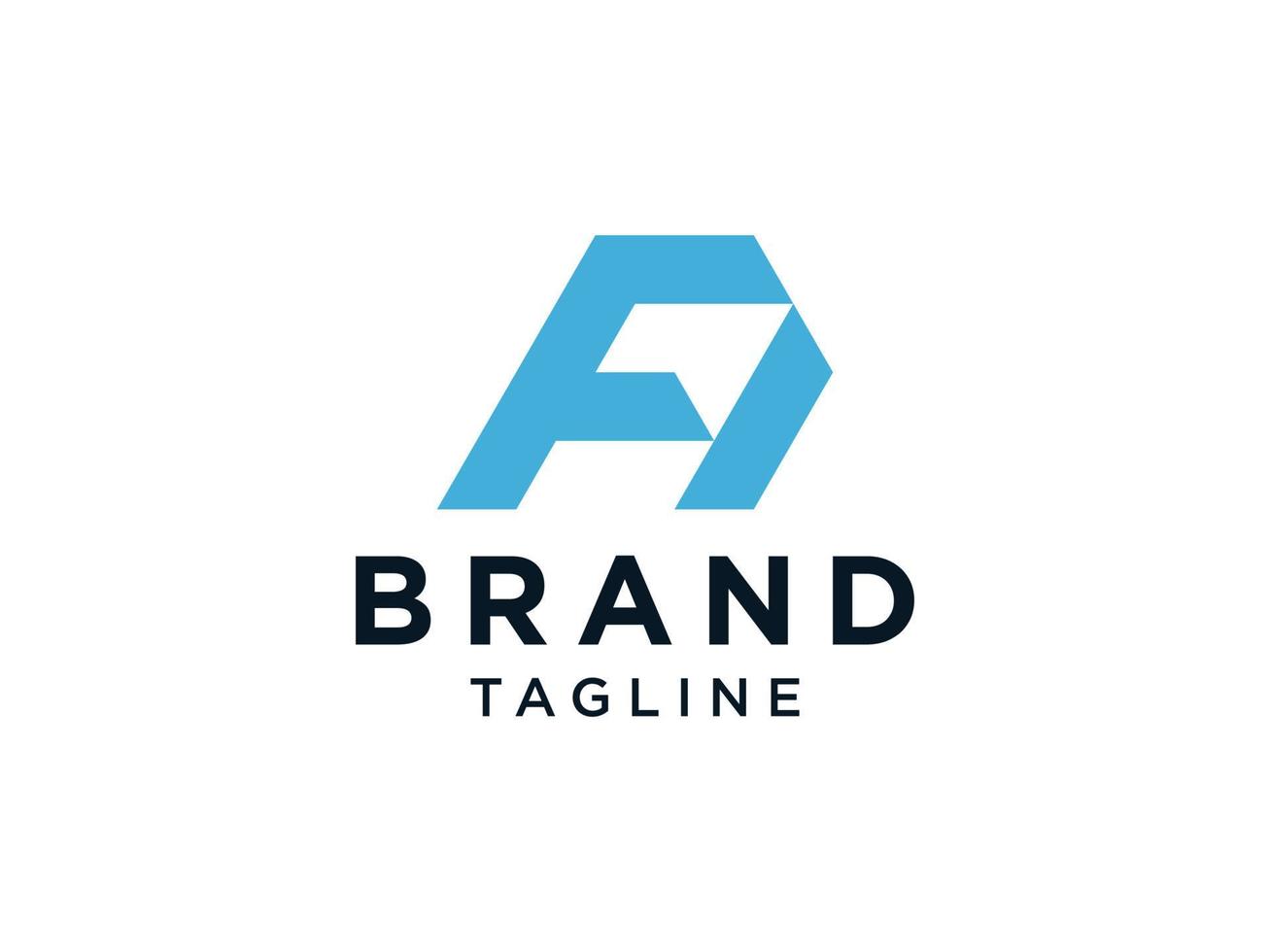 abstracte eerste letter f-logo. blauwe lineaire afgeronde stijl geïsoleerd op een witte achtergrond. bruikbaar voor bedrijfs- en merklogo's. platte vector logo ontwerpsjabloon element