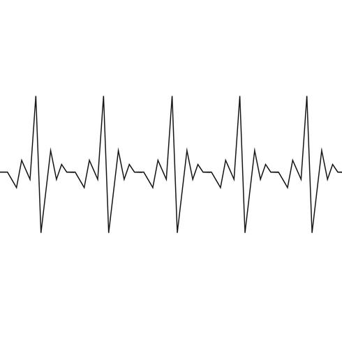 Hartslag cardiogram pictogram vector