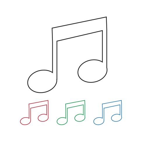 Muzieknootpictogram vector