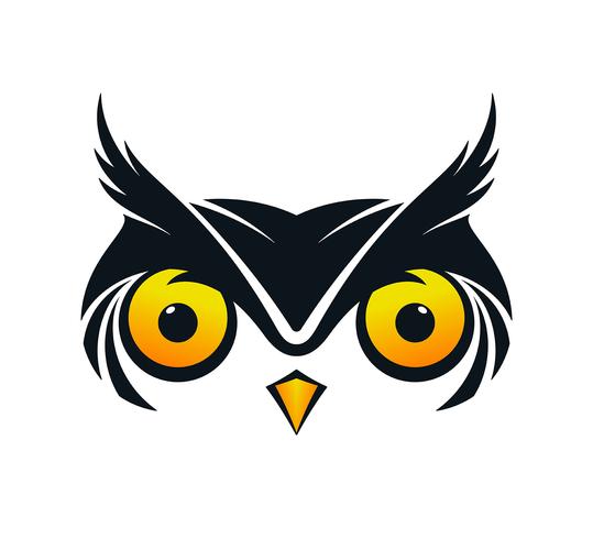 Owl gezicht pictogram vector