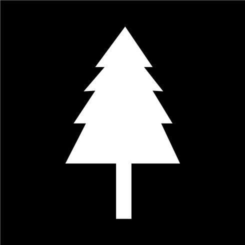 Kerstboom pictogram vectorillustratie vector