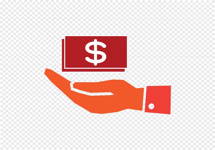 Hand Dollar-pictogram vector