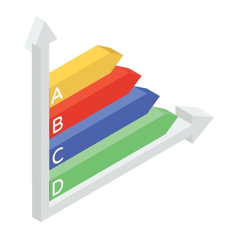 staafdiagrammen met verschillende frequenties die een horizontale grafiek weergeven vector