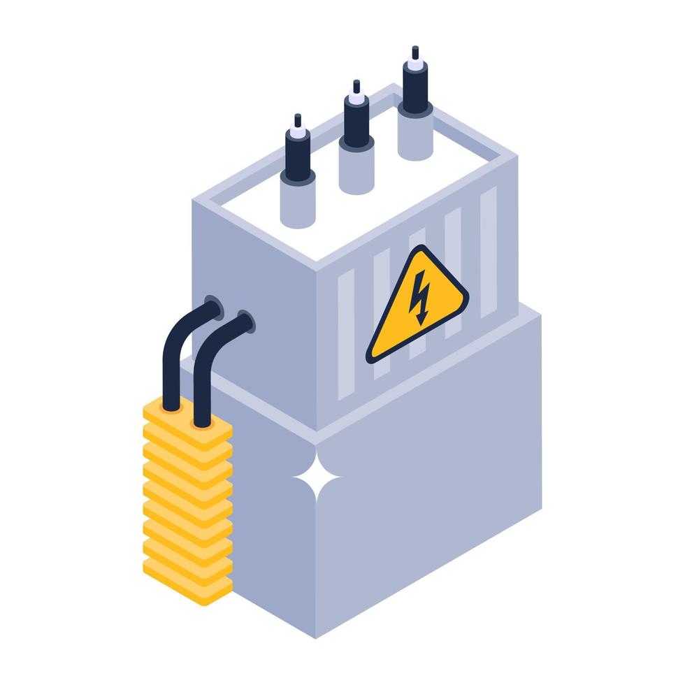 een pictogramontwerp van een stroomomvormer, bewerkbare vector