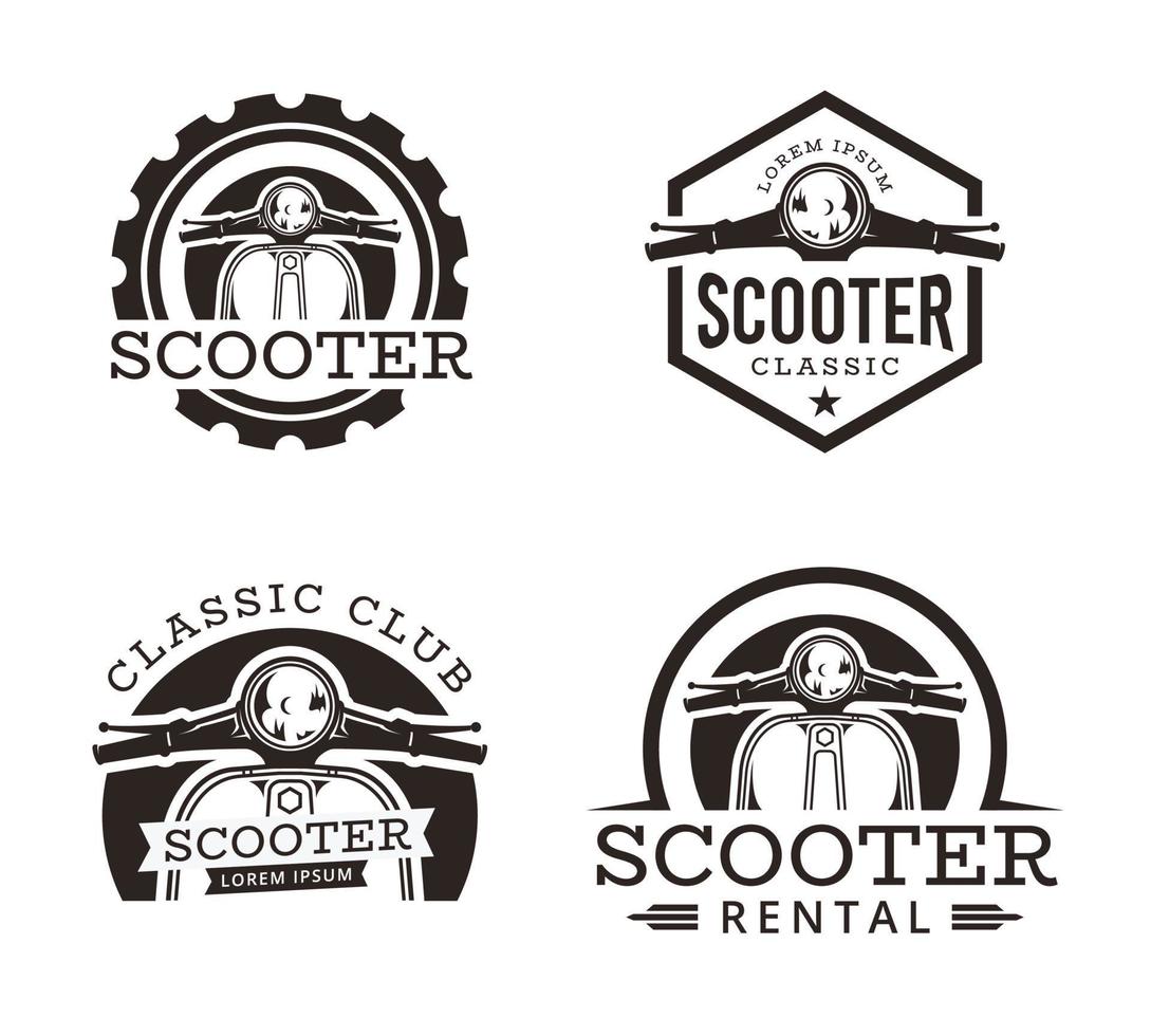 vector set van scooter logo ontwerp