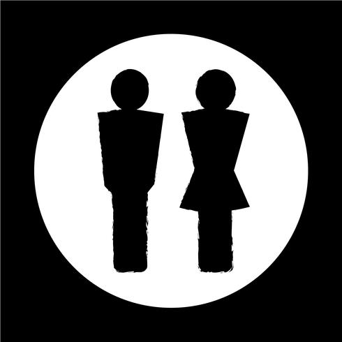 man en vrouw mensen pictogram vector