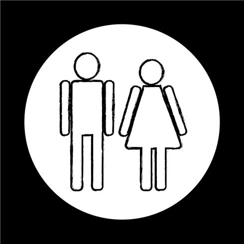 man en vrouw mensen pictogram vector