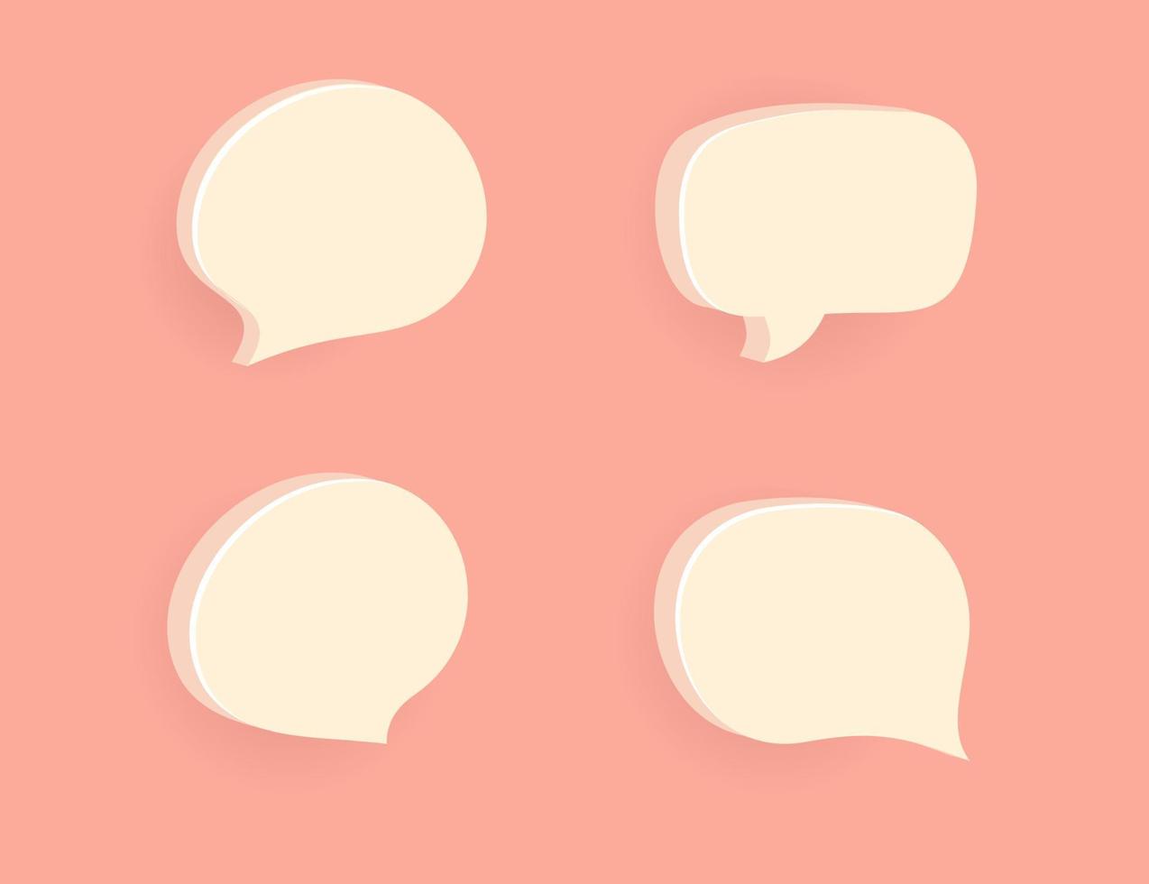 3D-spraak buble chat pictogram communicatie vector