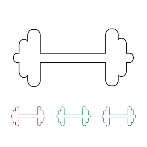 Dumbbell vector pictogram