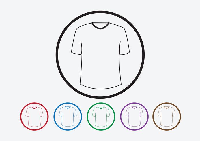 Kleding shirt en T-shirt Pictogram kleding pictogrammen vector