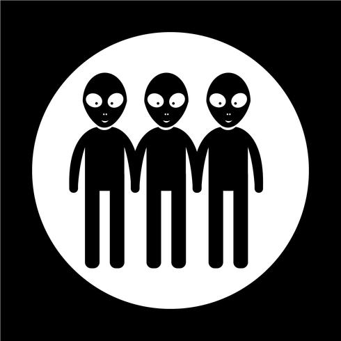 Alien pictogram symbool teken vector