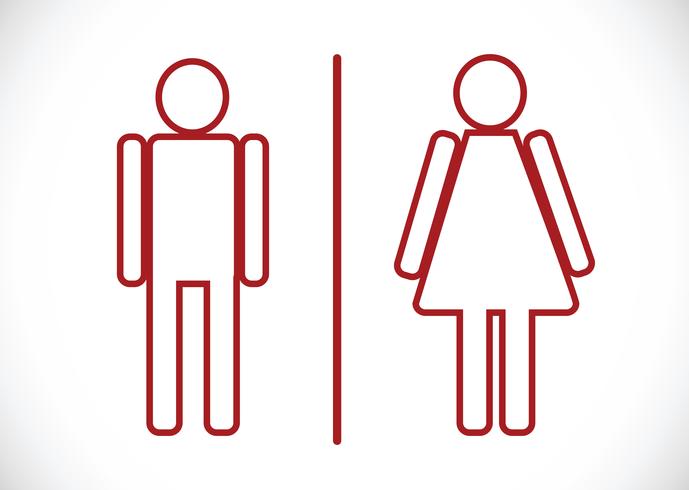 Toilet pictogram en pictogram man vrouw teken vector