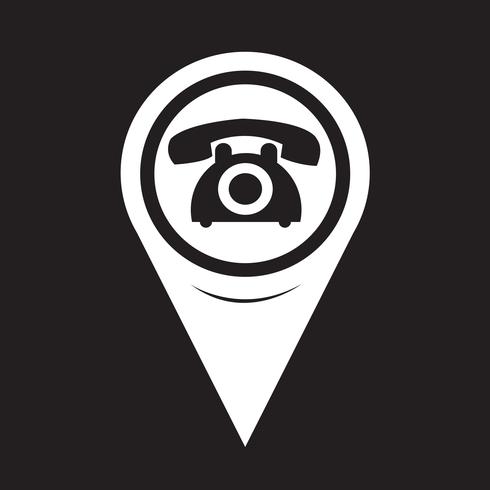 Kaartaanwijzer oude telefoonpictogram vector