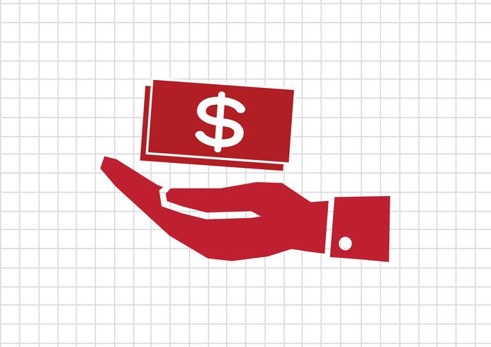 Hand Dollar-pictogram vector