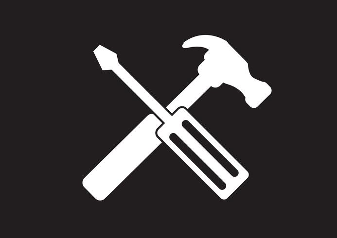 Tools en Hammer-pictogram vector