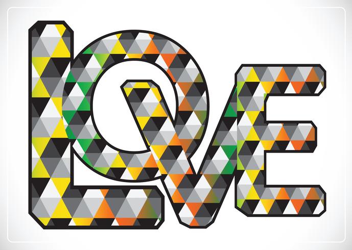 LIEFDE lettertype voor Valentijnsdag kaart vector