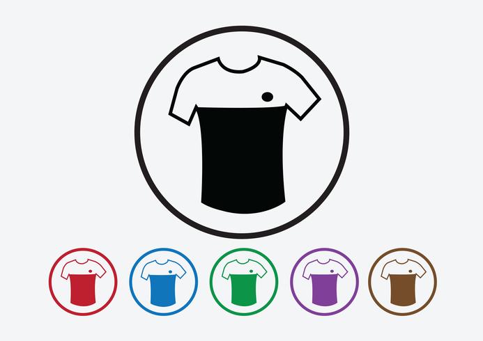 Kleding shirt en T-shirt Pictogram kleding pictogrammen vector