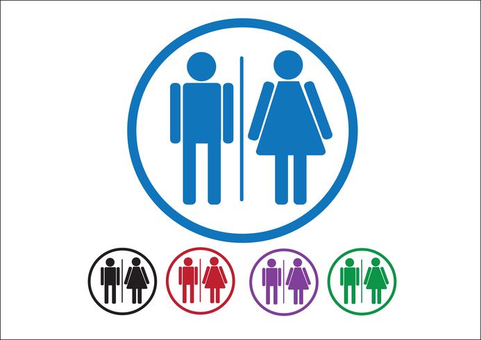 Pictogram Man vrouw teken pictogrammen, toilet teken of toilet pictogram vector