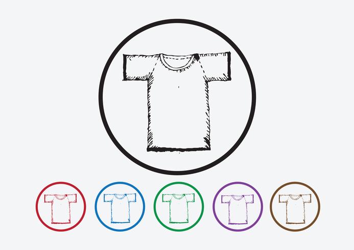 Kleding shirt en T-shirt Pictogram kleding pictogrammen vector