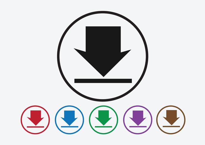 Pictogram downloaden en symboolknop uploaden vector