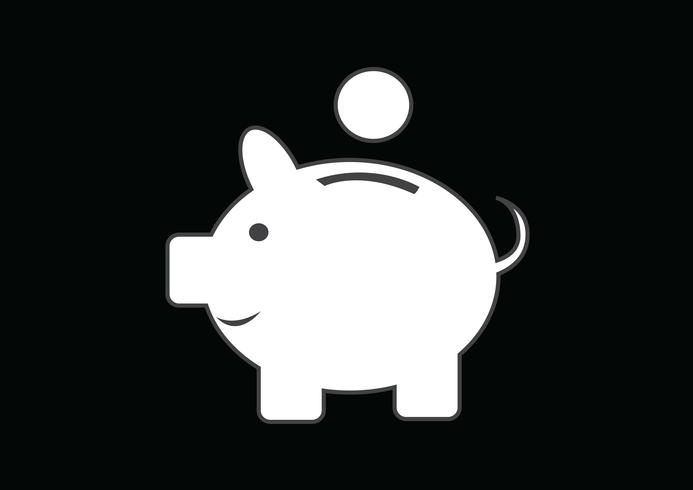 Piggy bank symbool teken vector