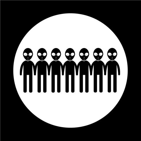 Alien pictogram symbool teken vector