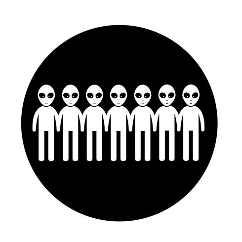 Alien pictogram symbool teken vector